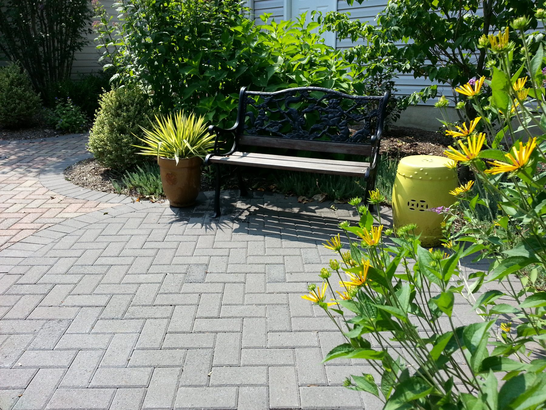 Patio Space with Potted Plants