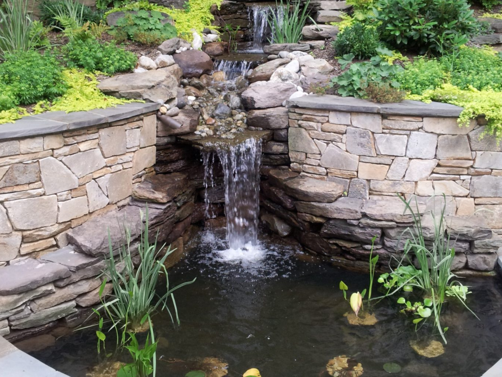 Backyard water feature in Edgewater, MD