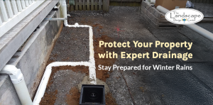 Prevent water damage this winter with reliable drainage solutions from The Landscape Design Center.